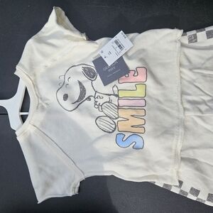 Kids Cream Snoopy T-Shirt